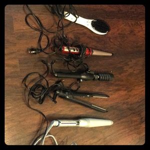 Hair straighteners and hair curlers